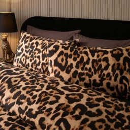 OHS Leopard Print Duvet Cover Set, Natural - Single - thumbnail 2