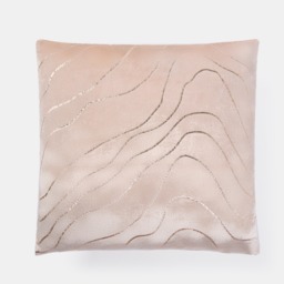 OHS champagne Foil Metalllic Wave Cushion Covers, 45 x 45cm - Natural - thumbnail 4