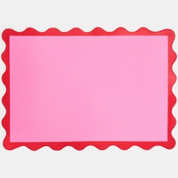 OHS Scallop Edge Rug, Pink/Red - 160 x 230cm - thumbnail 3