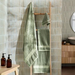 OHS 100% Cotton Bath Towel, Sage Green - 1PC - thumbnail 2