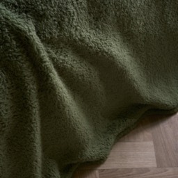 OHS Teddy Fleece Throw, Evergreen - 200 x 240cm - thumbnail 2