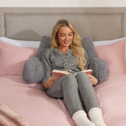 OHS Teddy Cuddle Cushion - Grey - thumbnail 4