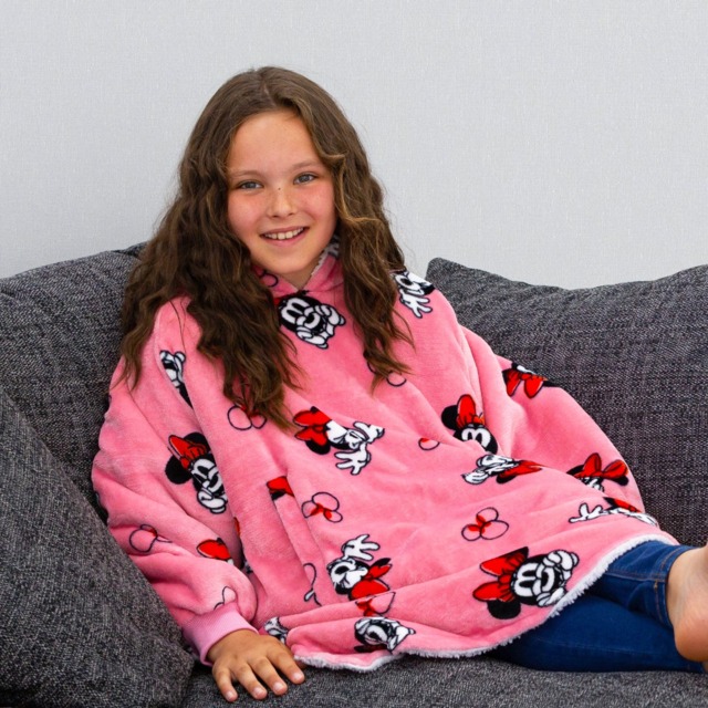 Disney Minnie Mouse Hoodie Blanket, Pink - Kids - image 1