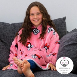 Disney Minnie Mouse Hoodie Blanket, Pink - Kids - thumbnail 2