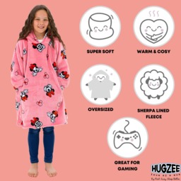 Disney Minnie Mouse Hoodie Blanket, Pink - Kids - thumbnail 4