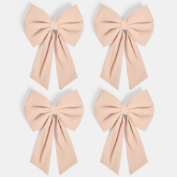 OHS 4 Pack Velvet Chair Bows - Natural - thumbnail 3