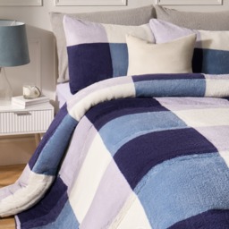 OHS Teddy Gingham Coverless 10.5 Duvet & Pillowcases, Navy - King - thumbnail 2