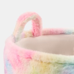 OHS Faux Fur Storage Basket - Tie Dye - thumbnail 5