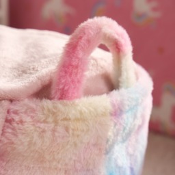OHS Faux Fur Storage Basket - Tie Dye - thumbnail 2