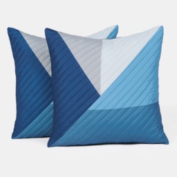OHS Ralph Quilted Cushion Covers, Navy - 2 Pack - thumbnail 3
