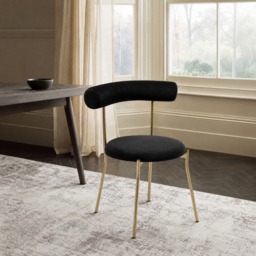 OHS Velvet Dining Chair - Black/Gold