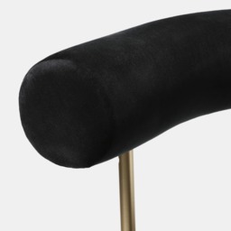OHS Velvet Dining Chair - Black/Gold - thumbnail 4