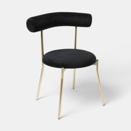 OHS Velvet Dining Chair - Black/Gold - thumbnail 2