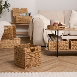 OHS Foldable Seagrass Storage Basket, Natural - 2 Piece - thumbnail 4