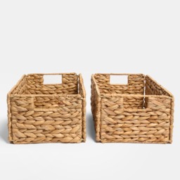 OHS Foldable Seagrass Storage Basket, Natural - 2 Piece - thumbnail 5