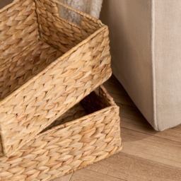 OHS Foldable Seagrass Storage Basket, Natural - 2 Piece - thumbnail 3