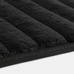 OHS Faux Fur Ribbed Rug, Black - 120 x 170cm - thumbnail 4