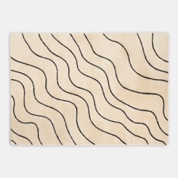 OHS Contrast Tufted Wave Rug, Monochrome - 120 x 170cm - thumbnail 3