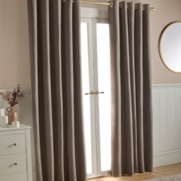 "OHS Woven Texture Eyelet Ultra Blackout Curtains, Mink - 66 x 90""" - thumbnail 2
