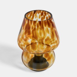 OHS Confetti Mushroom Glass Battery Operated Lamp - Brown - thumbnail 3