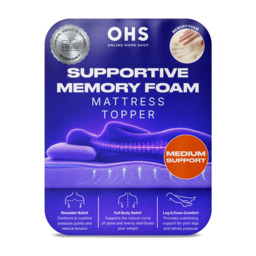 OHS Memory Foam Topper, White - King - thumbnail 1