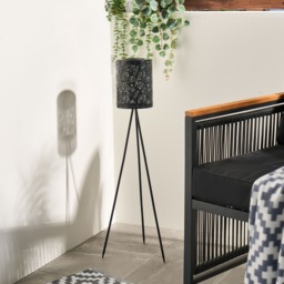 OHS Solar Metal Floor Lamp - Black