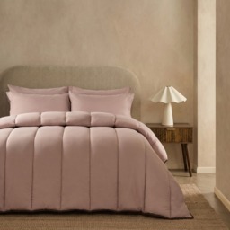 OHS Coverless 10.5 Tog Reversible Duvet Set, Coffee/Natural - Double - thumbnail 2