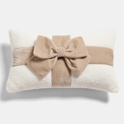 OHS Bow Wrapped Cushion - Natural/Cream - thumbnail 3