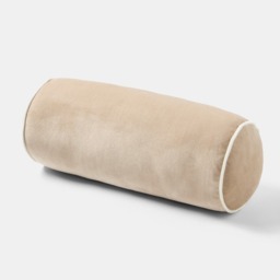OHS Matte Velvet Bolster Cushion - Natural/Cream - thumbnail 3