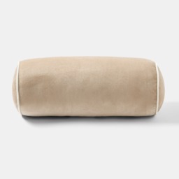 OHS Matte Velvet Bolster Cushion - Natural/Cream - thumbnail 4