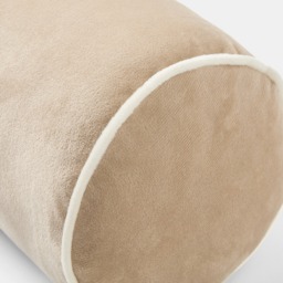 OHS Matte Velvet Bolster Cushion - Natural/Cream - thumbnail 5