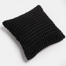 OHS 2 Pack Bobble Textured Cushion Covers, 45 x 45cm - Black - thumbnail 5
