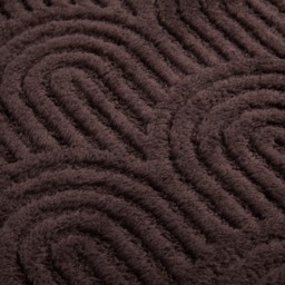OHS Tufted Arches Teddy Fleece Throw, Coffee - 180 x 200cm - thumbnail 4