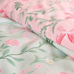 OHS Enchanted Unicorn Print Duvet Cover Set, Sage/Pink - Double - thumbnail 3