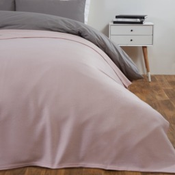 OHS Plain Fleece Throw, Blush Pink - 120 x 150 cm - thumbnail 2