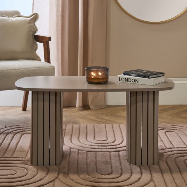 OHS Madison Ribbed Coffee Table - Natural - image 1