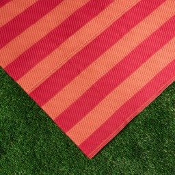 OHS Stripe Print Outdoor Rug, Orange/Pink - 160 x 230cm - thumbnail 2