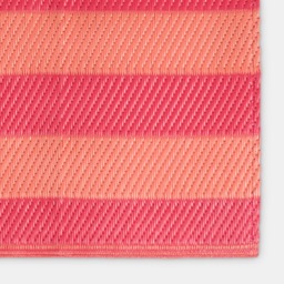 OHS Stripe Print Outdoor Rug, Orange/Pink - 160 x 230cm - thumbnail 4