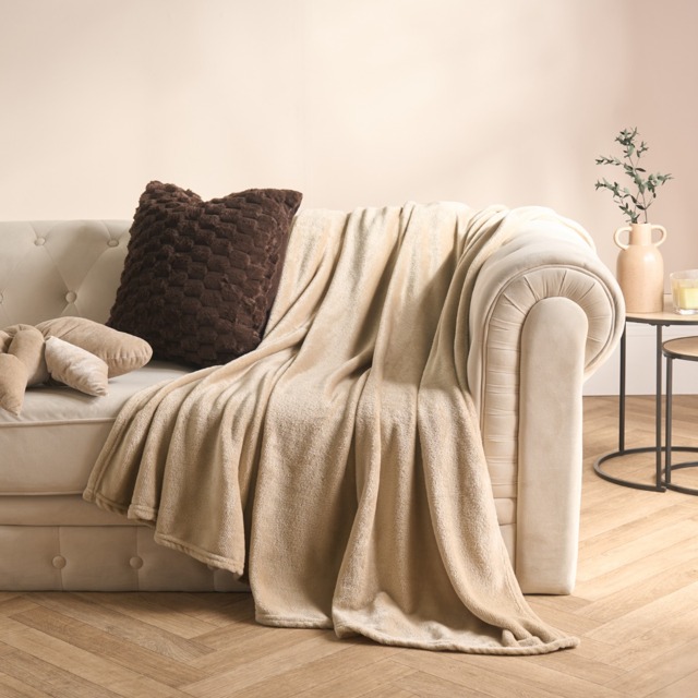 OHS Supersoft Throw, Natural - 150 x 200cm - image 1