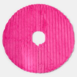 OHS Ribbed Faux Fur Christmas Tree Skirt - Hot Pink