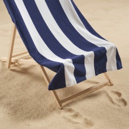 OHS Vertical Stripe Beach Towel - Navy - thumbnail 3
