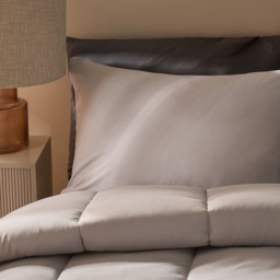 OHS Coverless 10.5 Tog Duvet Set, Silver - Double - thumbnail 2
