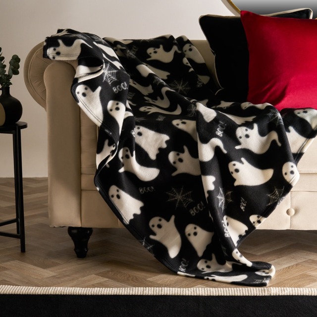 OHS Ghost Fleece Throw - Black - image 1
