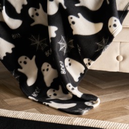 OHS Ghost Fleece Throw - Black - thumbnail 2