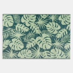 OHS Palm Print Reversible Outdoor Rug, Green - 170cm - thumbnail 3
