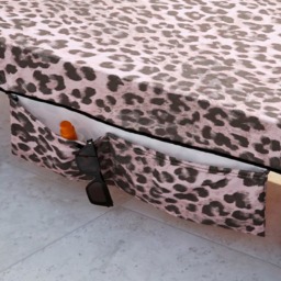 OHS Leopard Print Beach Towel in a Bag - Monochrome - thumbnail 2