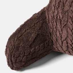 OHS Cable Knit Cuddle Cushion - Coffee - thumbnail 3