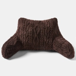 OHS Cable Knit Cuddle Cushion - Coffee - thumbnail 1
