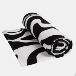 OHS Swirl Print Beach Towel - Black - thumbnail 5