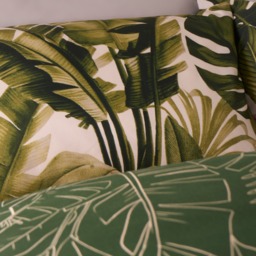 OHS Tropical Foliage Reversible Duvet Cover Set, Green - King - thumbnail 3